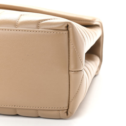 Saint Laurent Calfskin Y Quilted Monogram Medium Loulou Chain Satchel Dark Latte 10 of 10