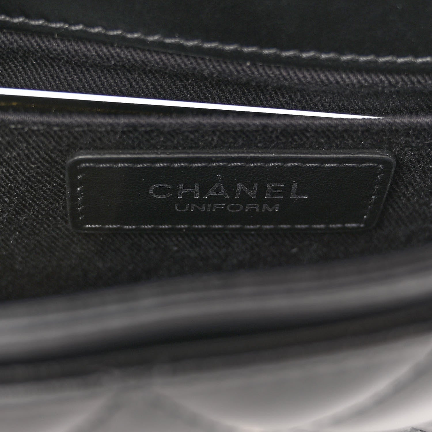 Chanel Calfskin Quilted CC Uniform Flap Belt Bag Black 5 of 9