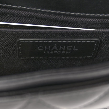 Chanel Calfskin Quilted CC Uniform Flap Belt Bag Black 5 of 9