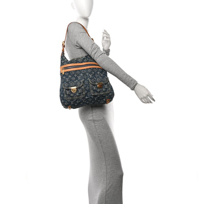 Louis Vuitton Denim Baggy GM Blue 2 of 12