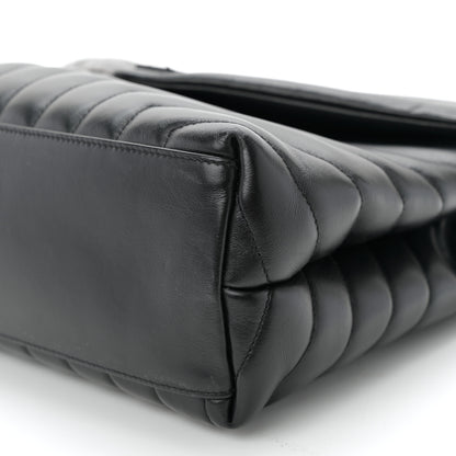 Saint Laurent Calfskin Y Quilted Monogram Monochrome Medium Loulou Chain Satchel Black 10 of 10