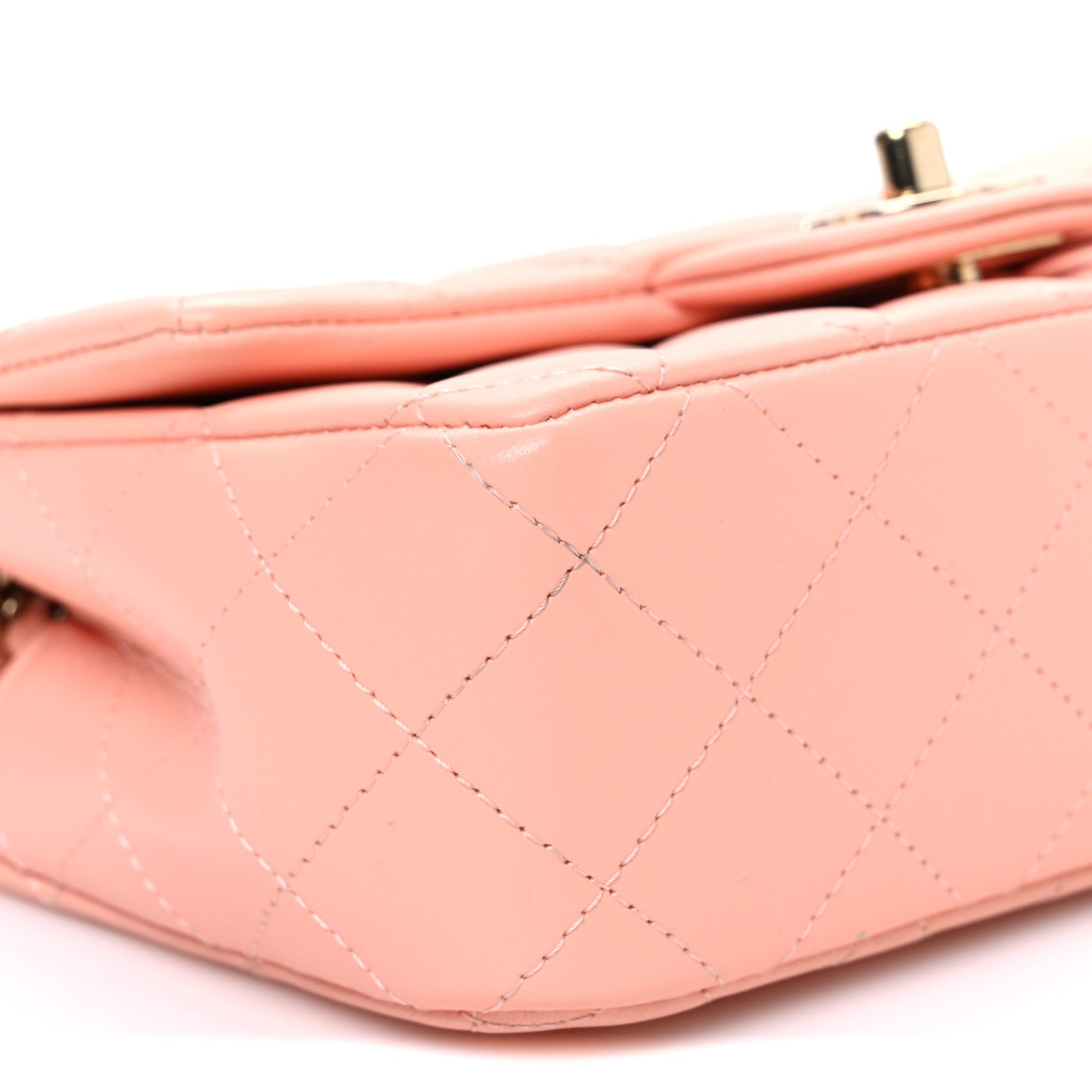Chanel Lambskin Quilted Mini Rectangular Flap Light Pink 9 of 10