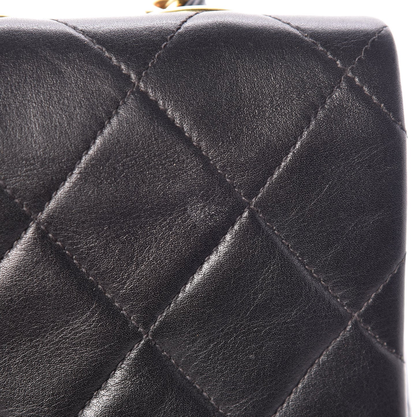 Lambskin Quilted XL Jumbo Single Flap Black