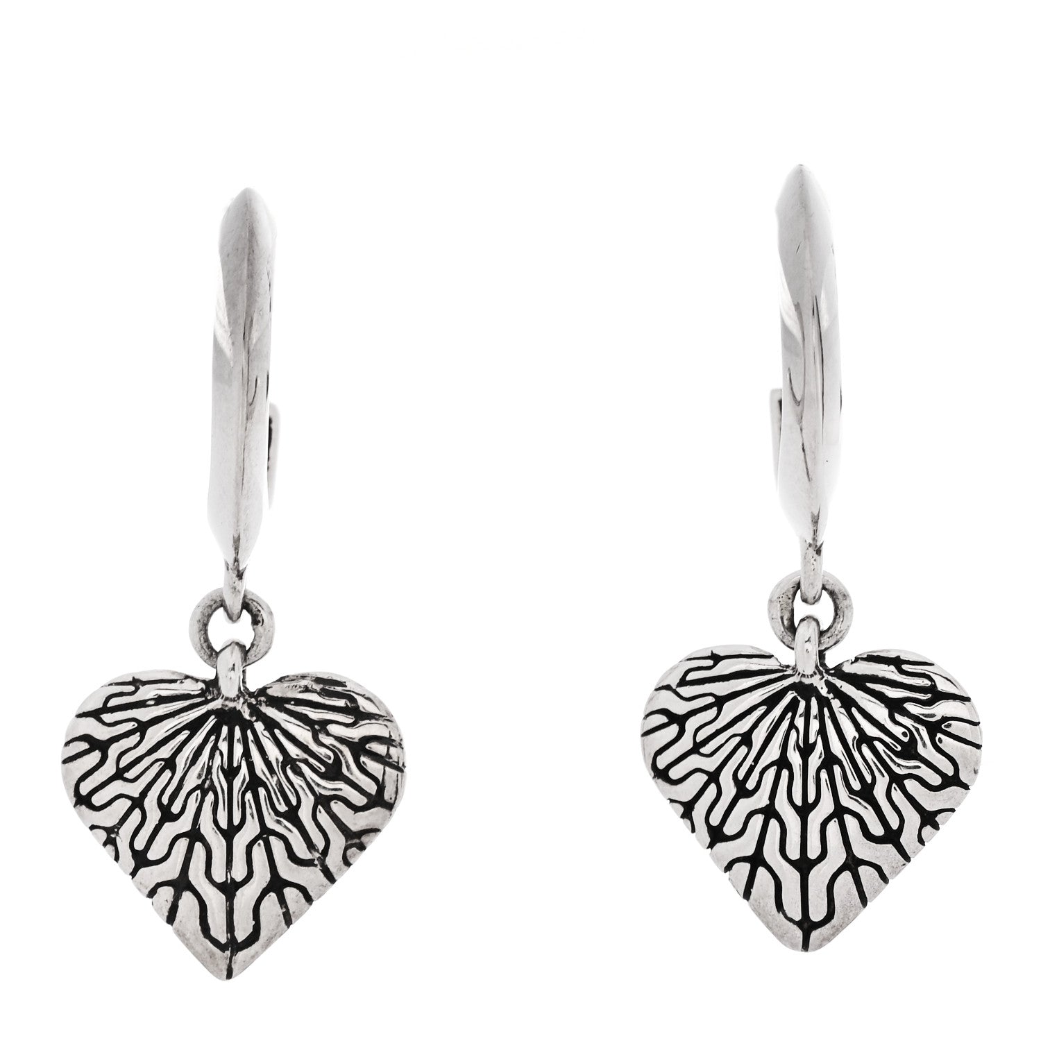 John Hardy Sterling Silver Valentine Drop Huggie Earrings 1 of 4