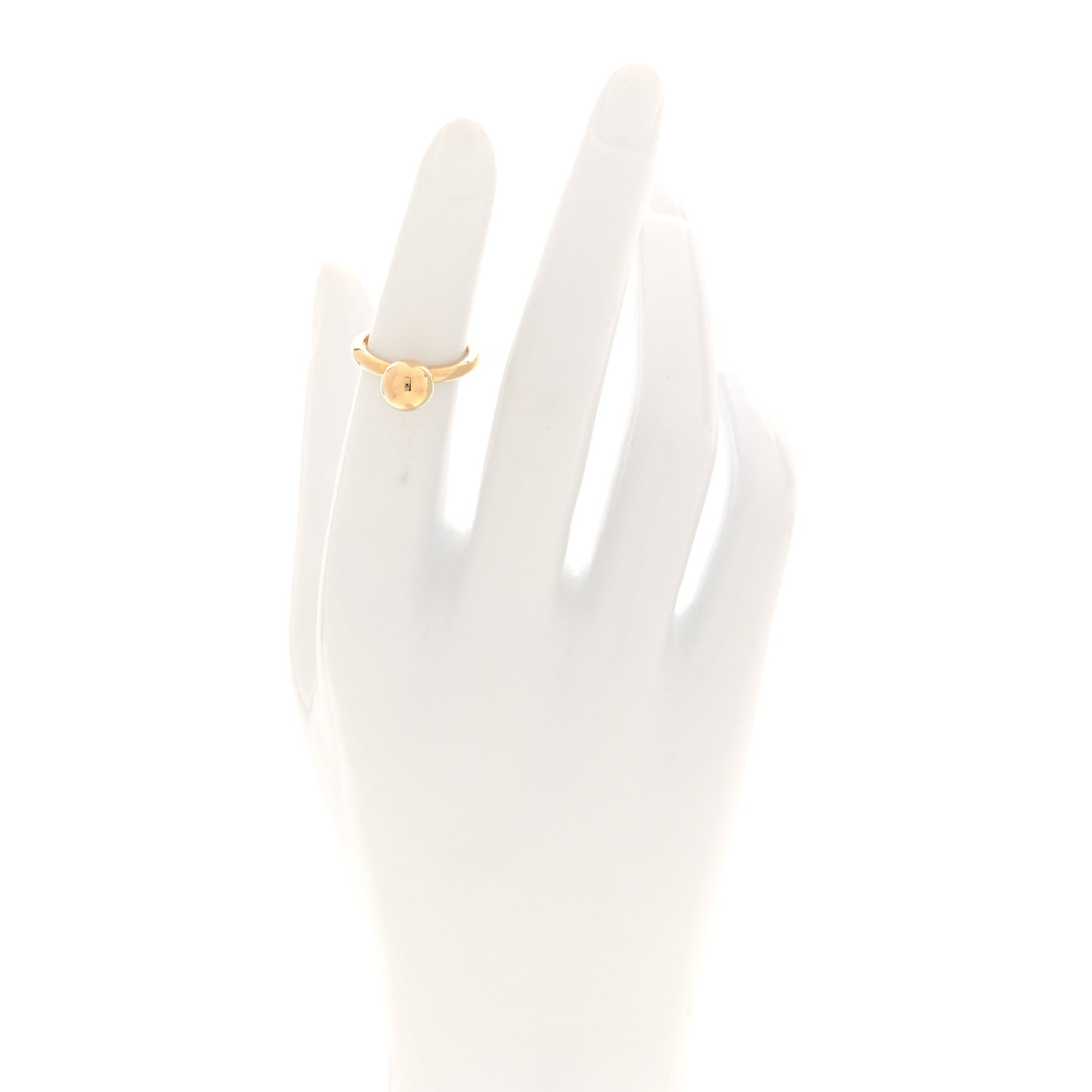 Tiffany 18K Yellow Gold 8mm Hardwear Ball Ring 47 4 2 of 5