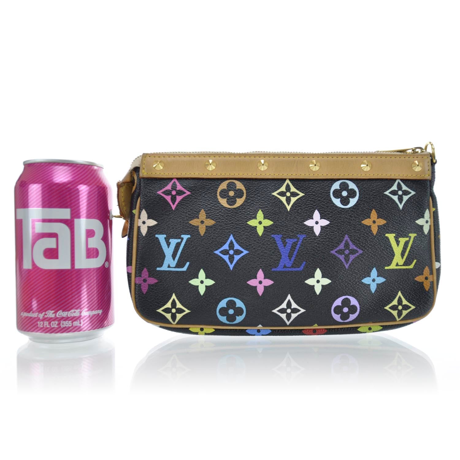 Louis Vuitton Monogram Multicolor Pochette Accessories Black 3 of 12