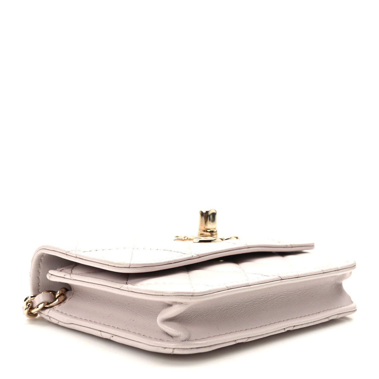 Chanel Lambskin Quilted Trendy CC Card Holder On Chain Light Purple 4 of 11