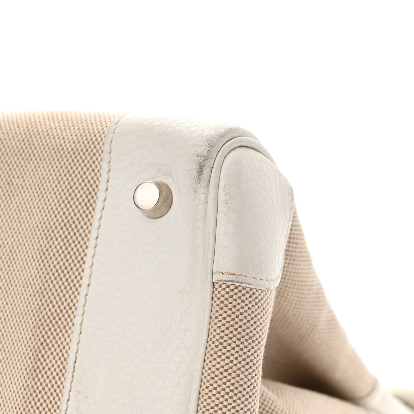 Toile Taurillon Clemence Birkin 35 White