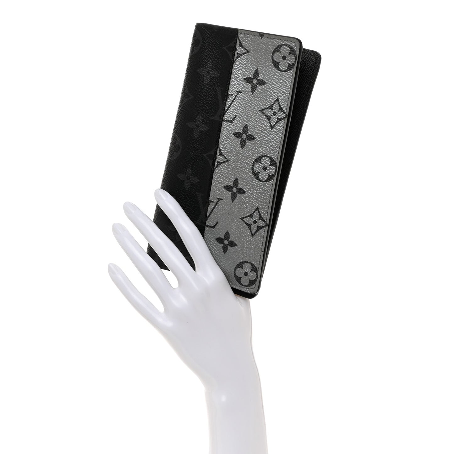 Monogram Eclipse Split Brazza Wallet Silver