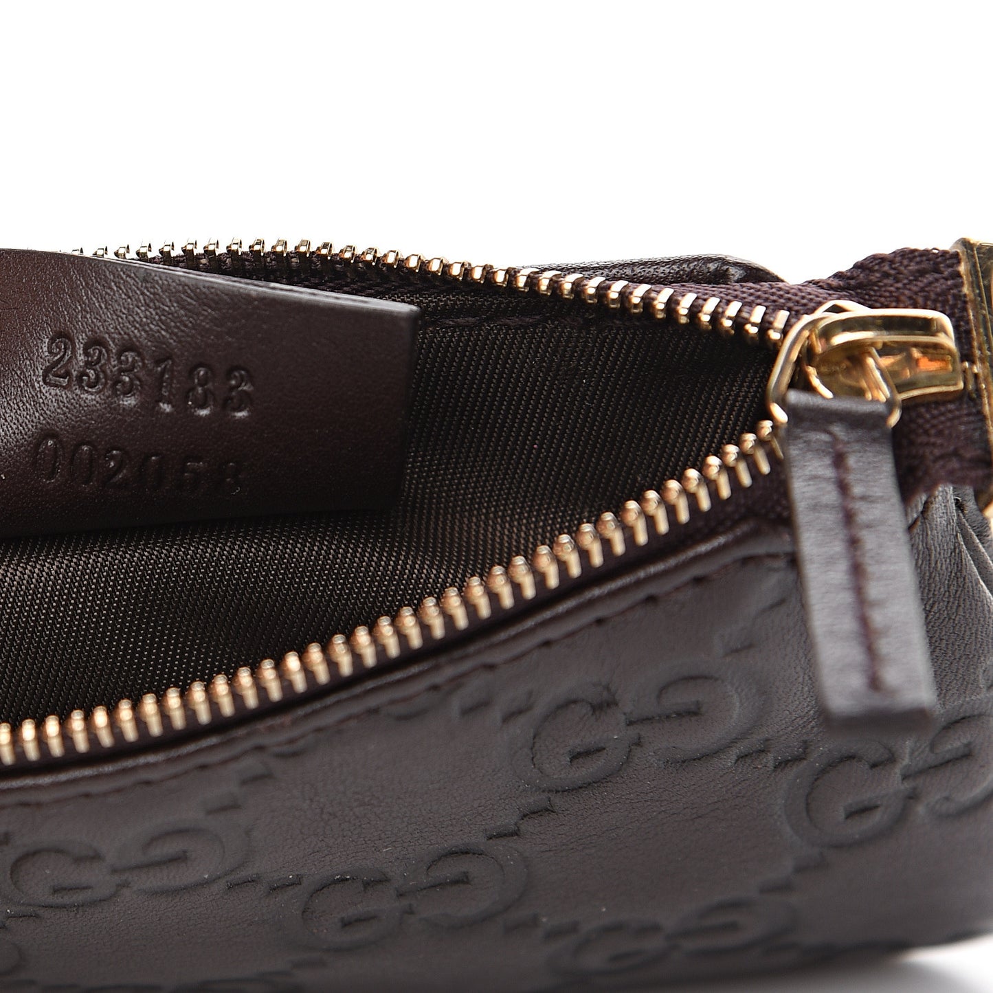 Guccissima Key Case Chocolate