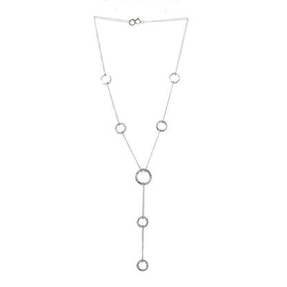 Damiani 18K White Gold Diamond D.Side Lariat Necklace 3 of 5