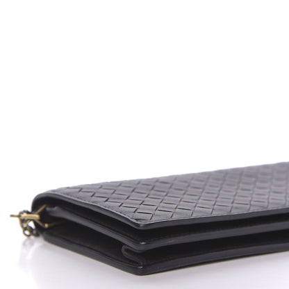 Bottega Veneta Nappa Intrecciato Continental Wallet on Chain Black 6 of 9