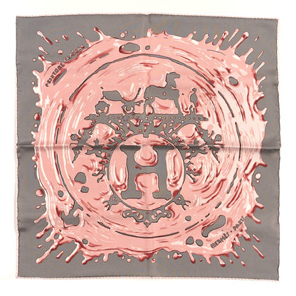 Hermes Silk Peinture Fraiche Scarf 45 Gris Acier Vieux Rose 1 of 3