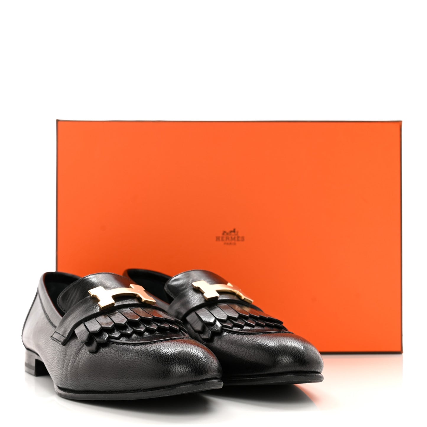 Goatskin Womens Royal Loafers 36.5 Black