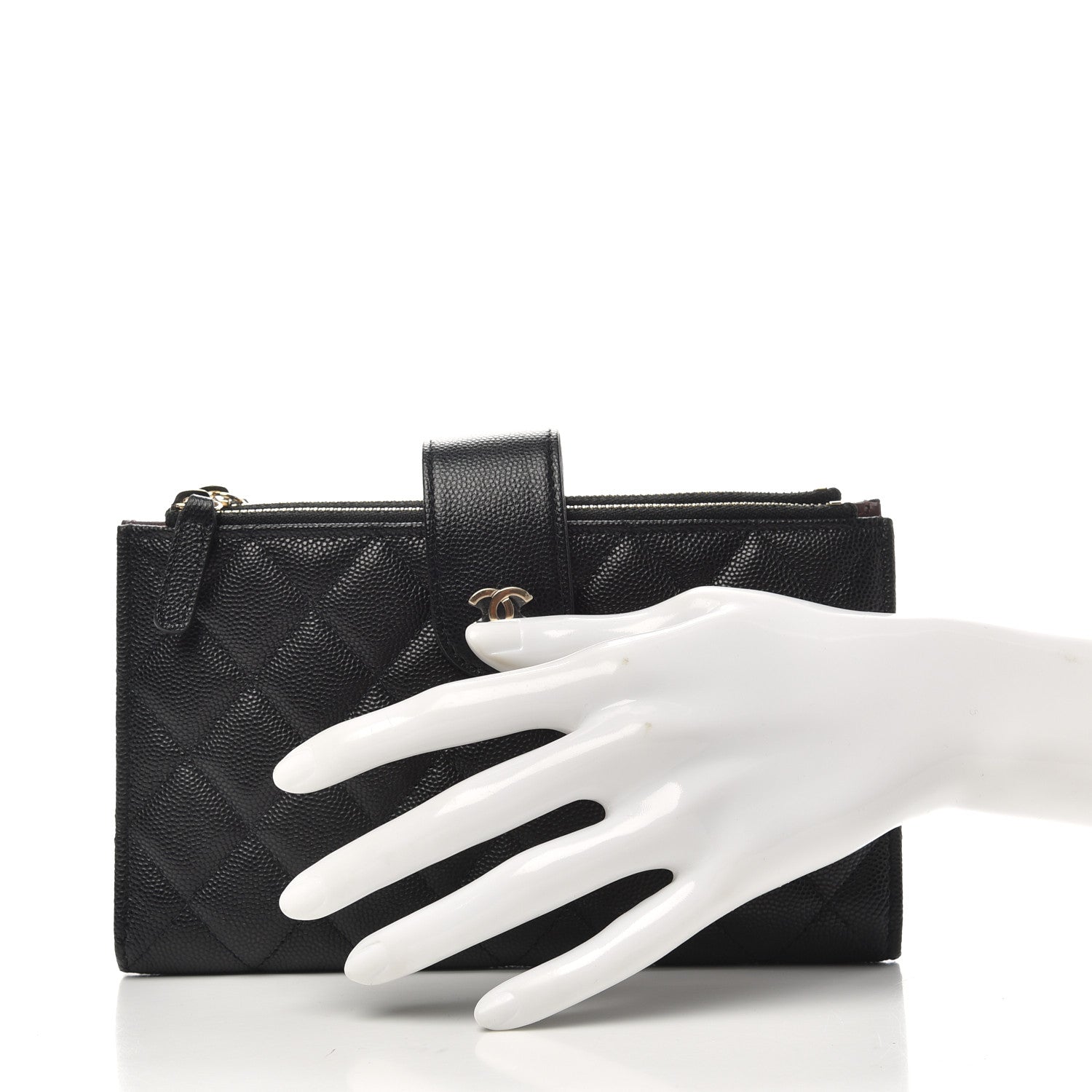 Chanel Caviar Quilted Organizer Wallet Black 2 of 9