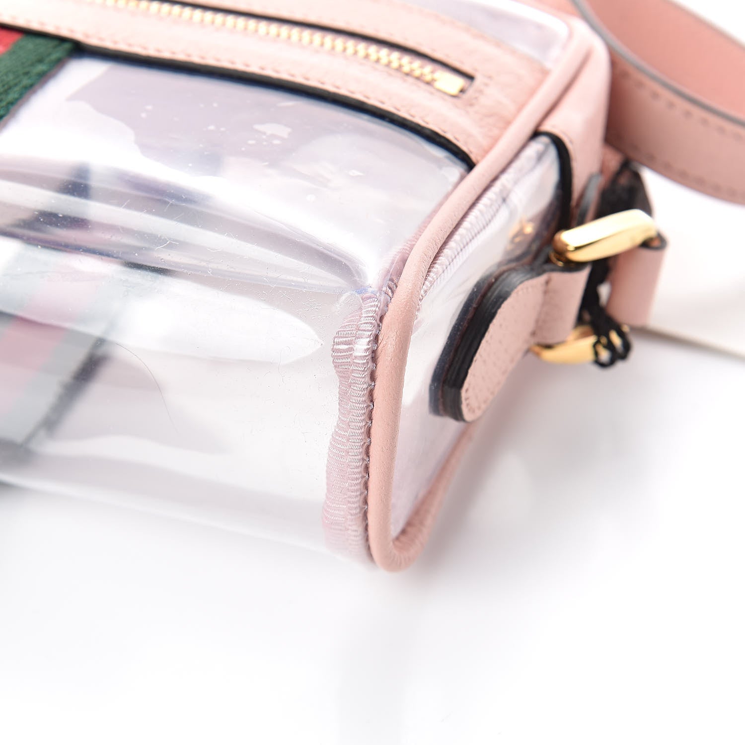 Gucci Vinyl Web Mini Ophidia Transparent Shoulder Bag Perfect Pink 8 of 8