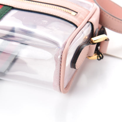 Gucci Vinyl Web Mini Ophidia Transparent Shoulder Bag Perfect Pink 8 of 8