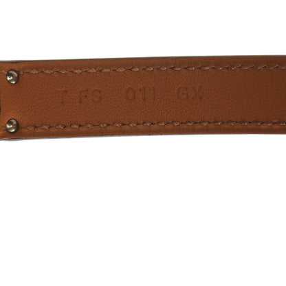 Hermes Epsom Kelly Double Tour Bracelet S Orange Poppy 6 of 8