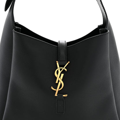 Saint Laurent Smooth Calfskin Small Le 5 A 7 Soft Hobo Black 8 of 10
