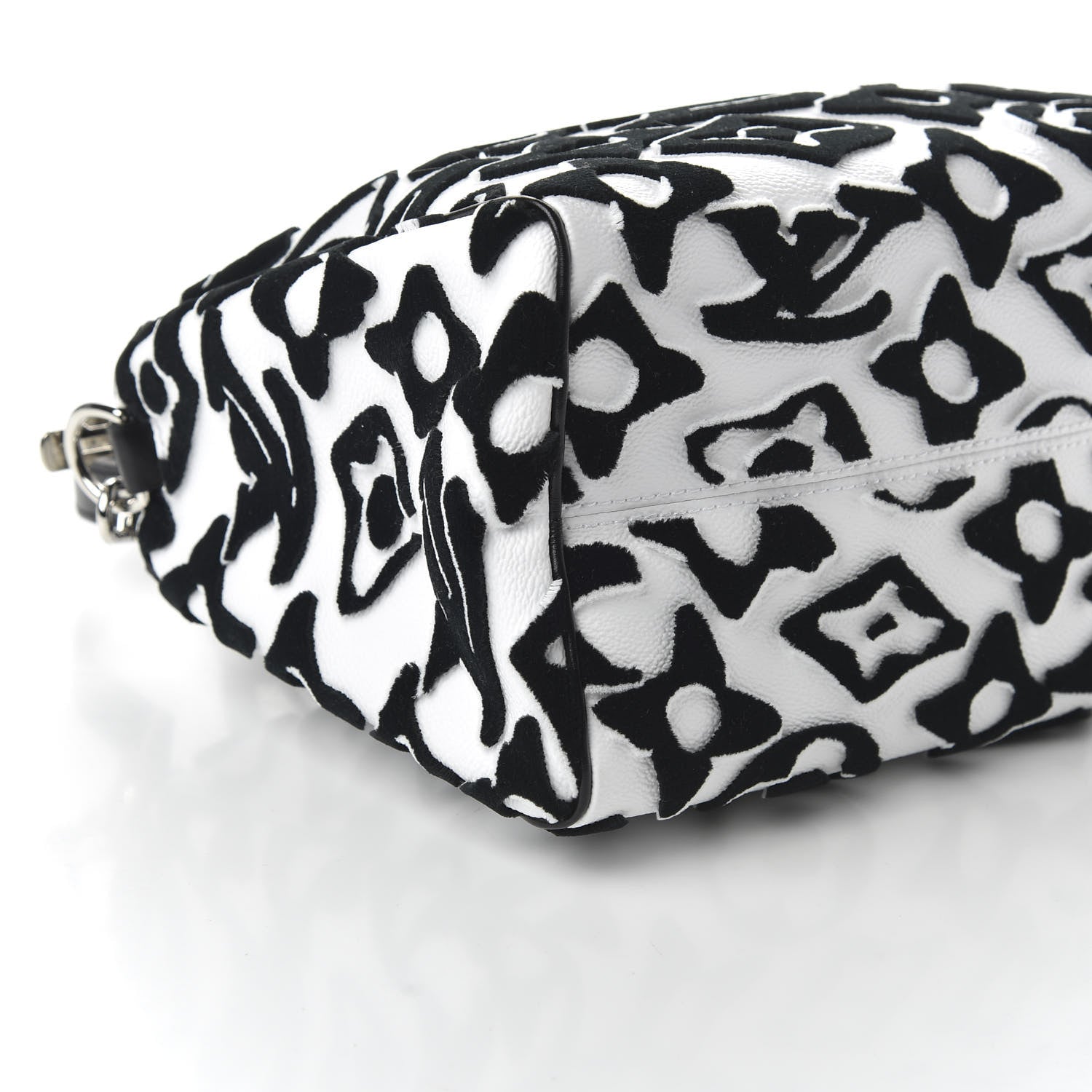 Louis Vuitton X UF Tufted Monogram Speedy Bandouliere 25 White Black 6 of 9