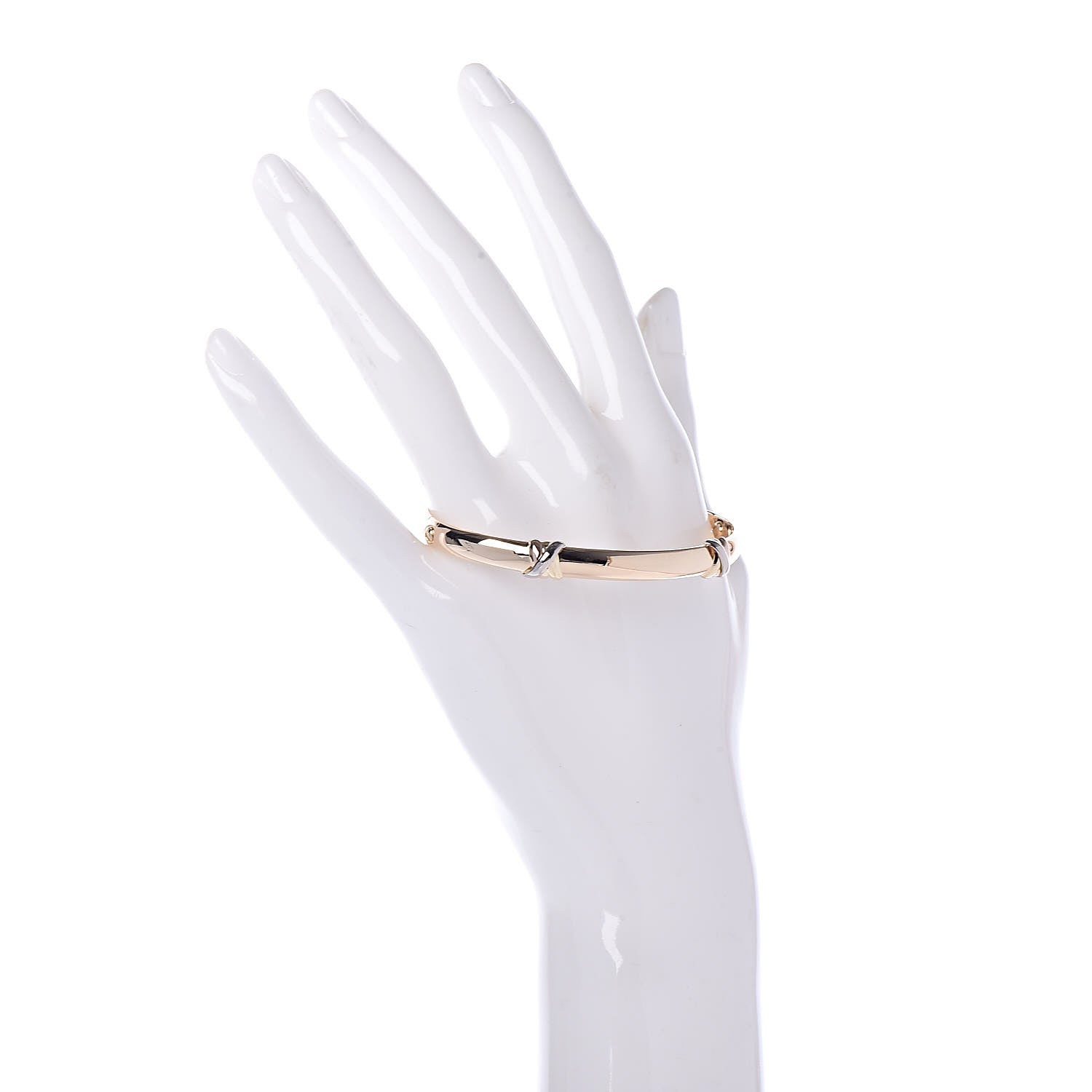 Cartier 18K Pink Yellow White Gold Trinity LOVE Bracelet 17 2 of 6