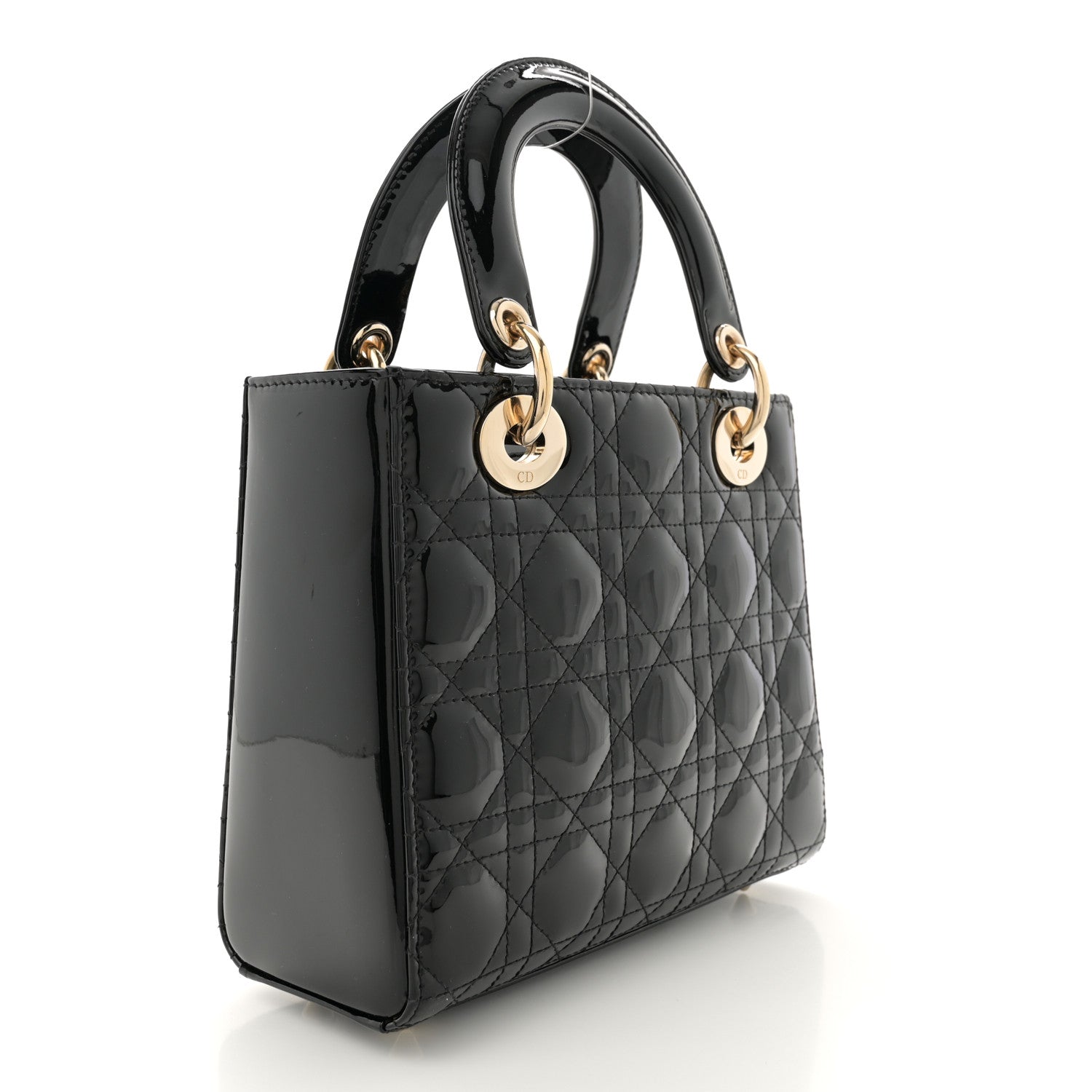 Christian Dior Patent Cannage Small Lady Dior Black 3 of 11