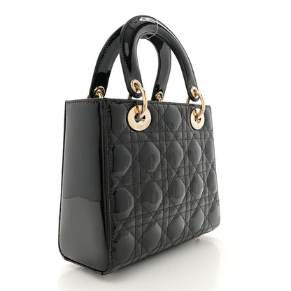 Christian Dior Patent Cannage Small Lady Dior Black 3 of 11