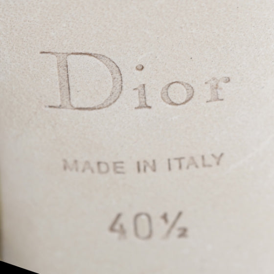 Christian Dior Leather Cannage Slingbacks 40.5 Gold 10 of 11