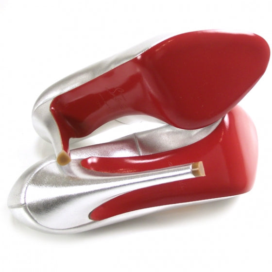 Christian Louboutin Kid Very Prive 120 Pumps 39 Metallic Silver 5 of 7