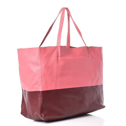 Celine Lambskin Horizontal Bi-Color Cabas Pink Rust 3 of 20