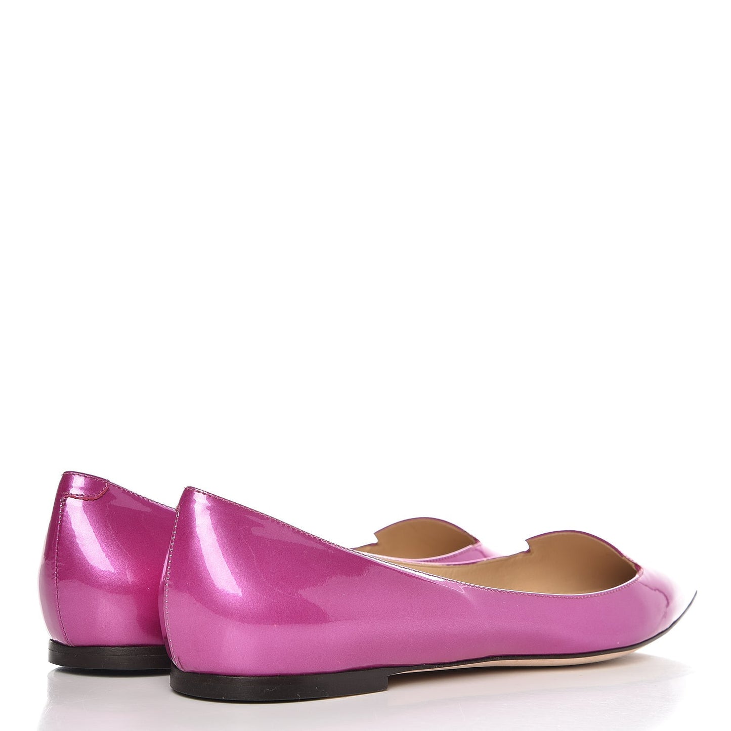 Metallic Patent Attila Pointed Flats 40 Jazzberry
