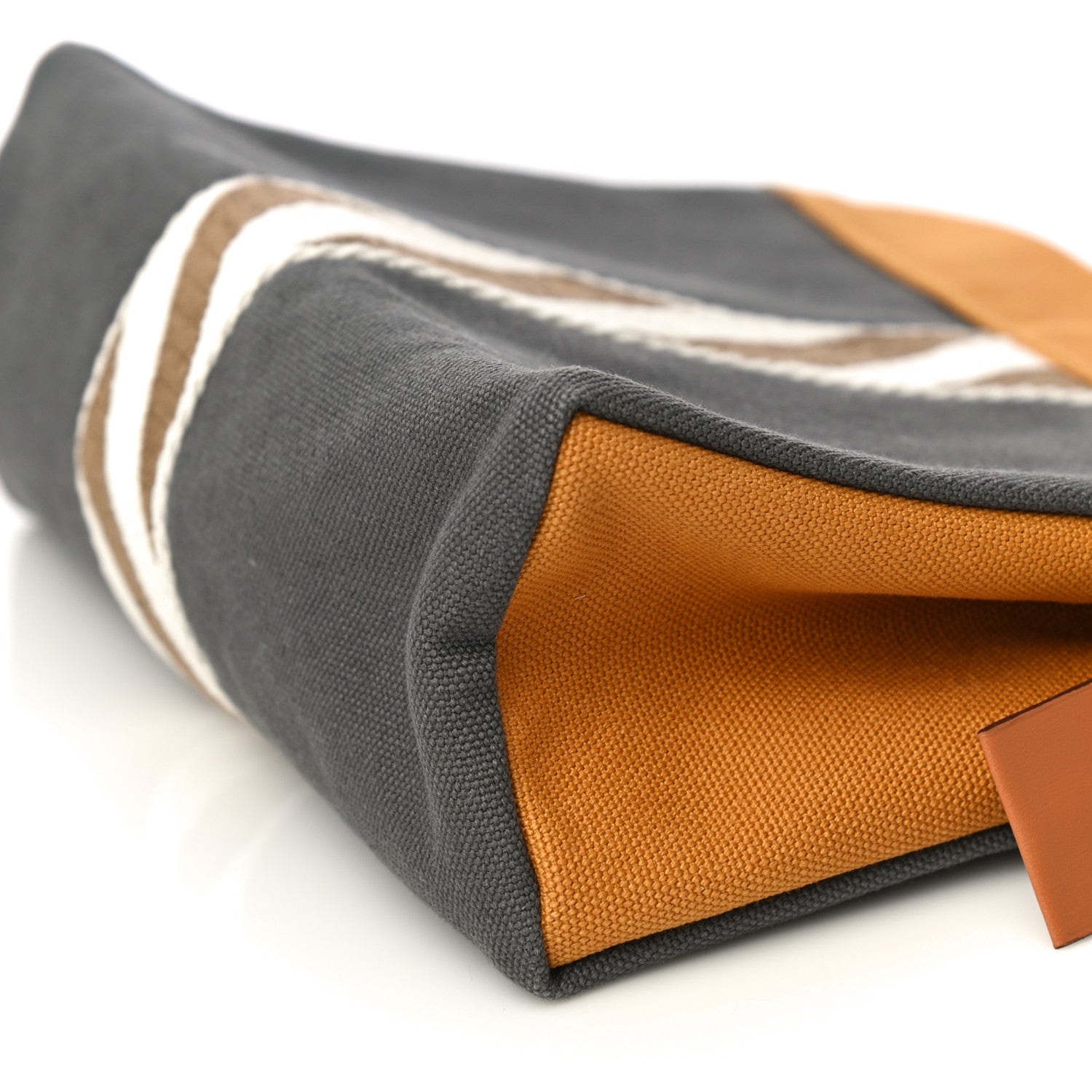 Hermes Cotton Stripe Travel Pouch 10 of 10