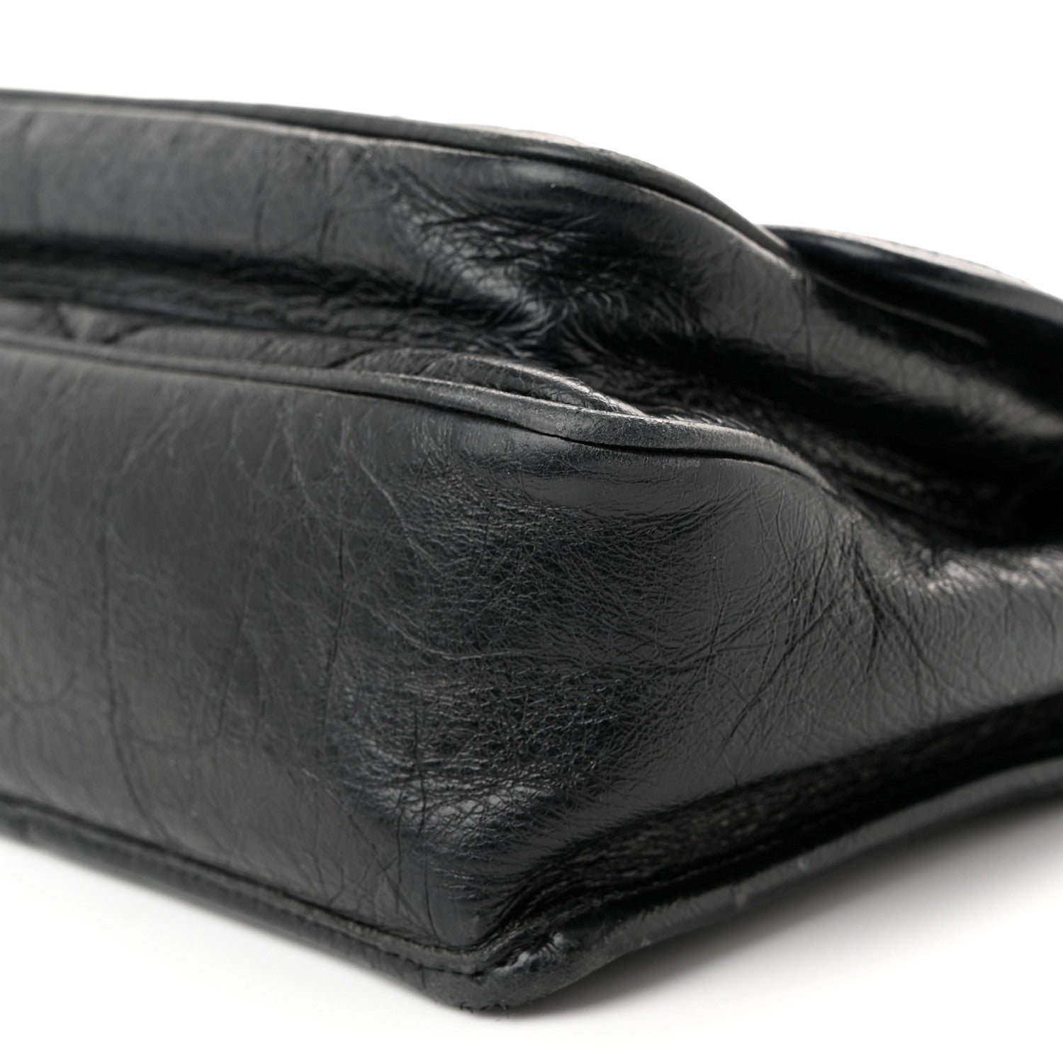 Saint Laurent Crinkled Calfskin Matelasse Monogram Baby Niki Chain Satchel Black 9 of 11