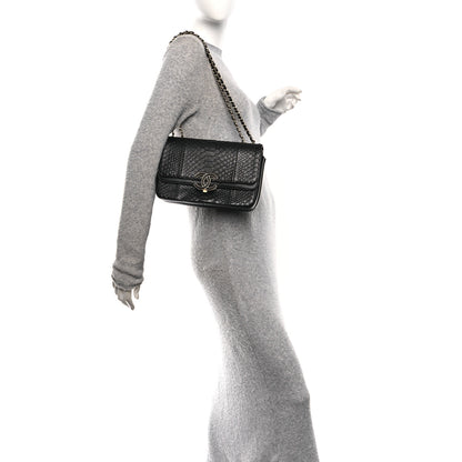 Chanel Snakeskin Large CC Chic Flap Black 2 of 11