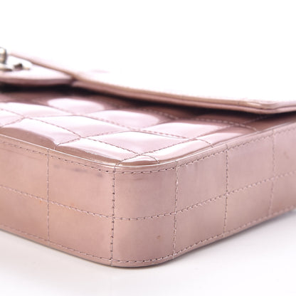 Chanel Patent Quilted East West Chocolate Bar Flap Light Purple 15 of 15