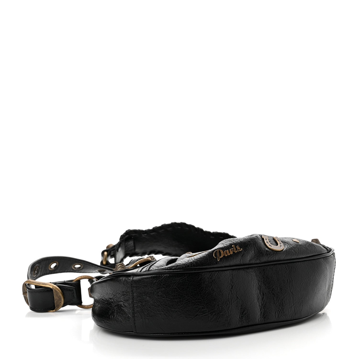 Balenciaga Agneau Arena Pin Embellished Le Cagole Shoulder Bag XS Black 4 of 10