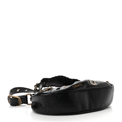 Balenciaga Agneau Arena Pin Embellished Le Cagole Shoulder Bag XS Black 4 of 10