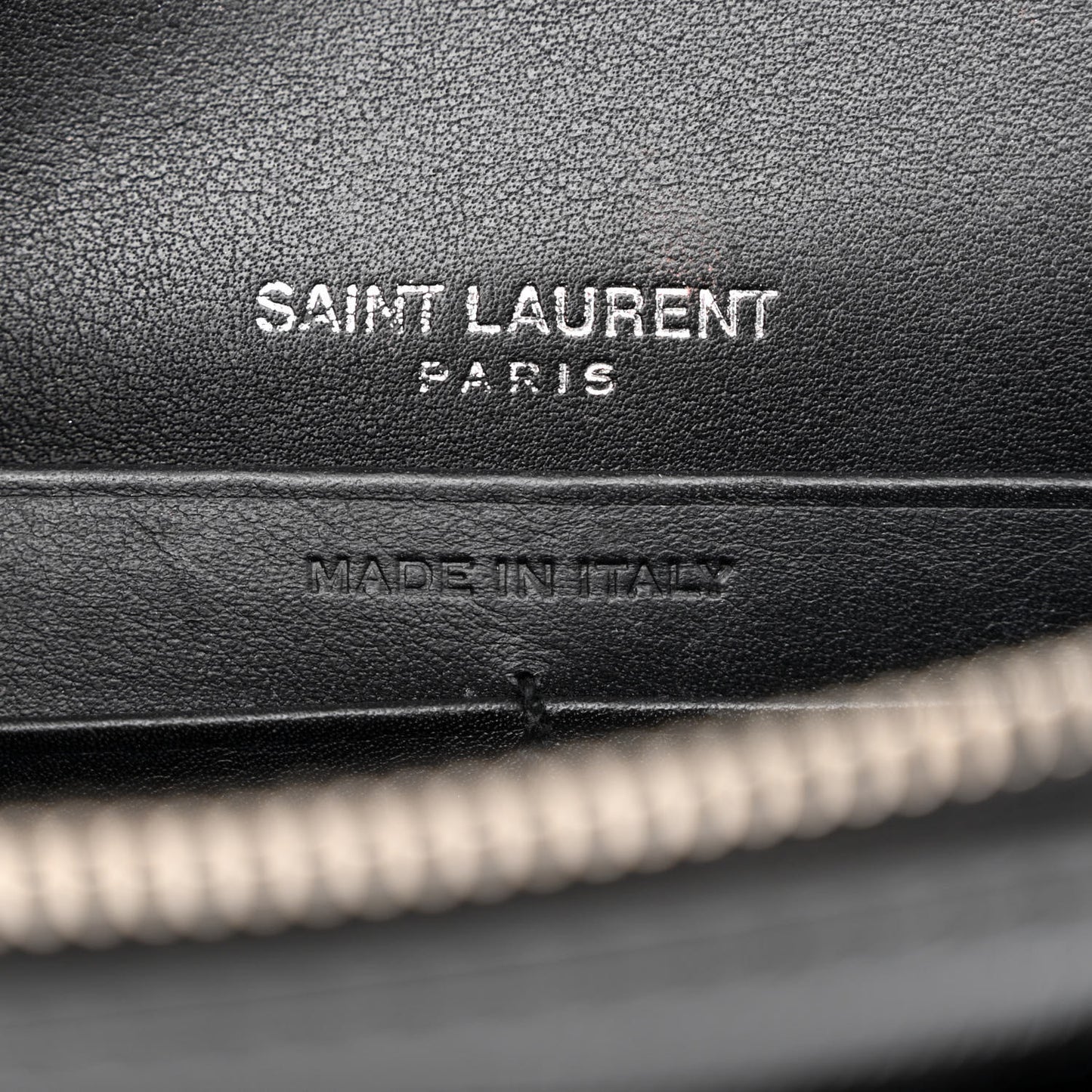 Calfskin Lizard Embossed Monogram Sunset Chain Wallet Black