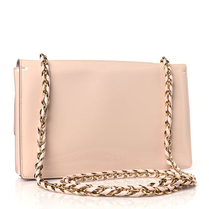 Salvatore Ferragamo Patent Ginny Vara Bow Shoulder Bag Pastel Pink 3 of 9
