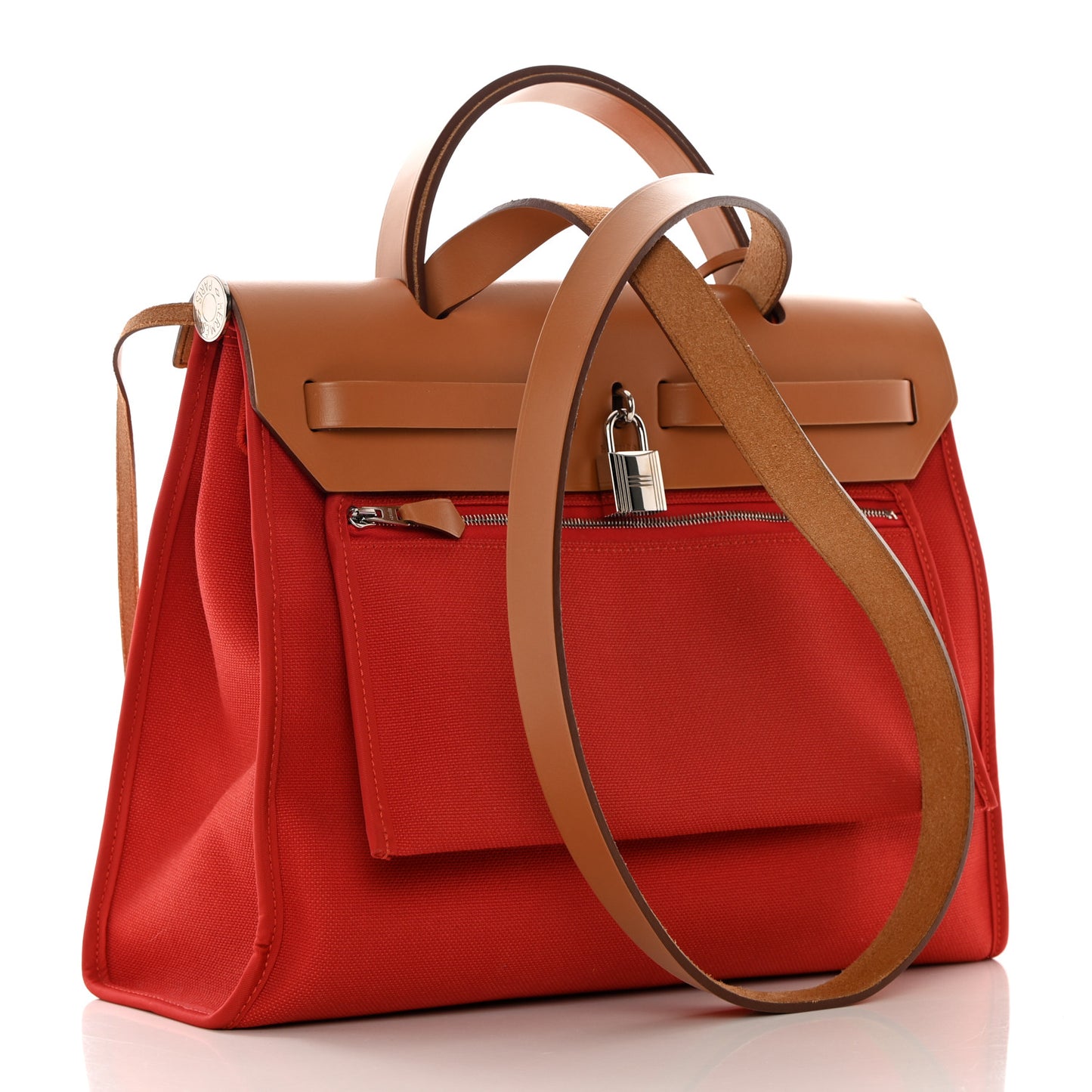 Vache Hunter Toile Herbag Zip 31 PM Rouge Tomate Natural