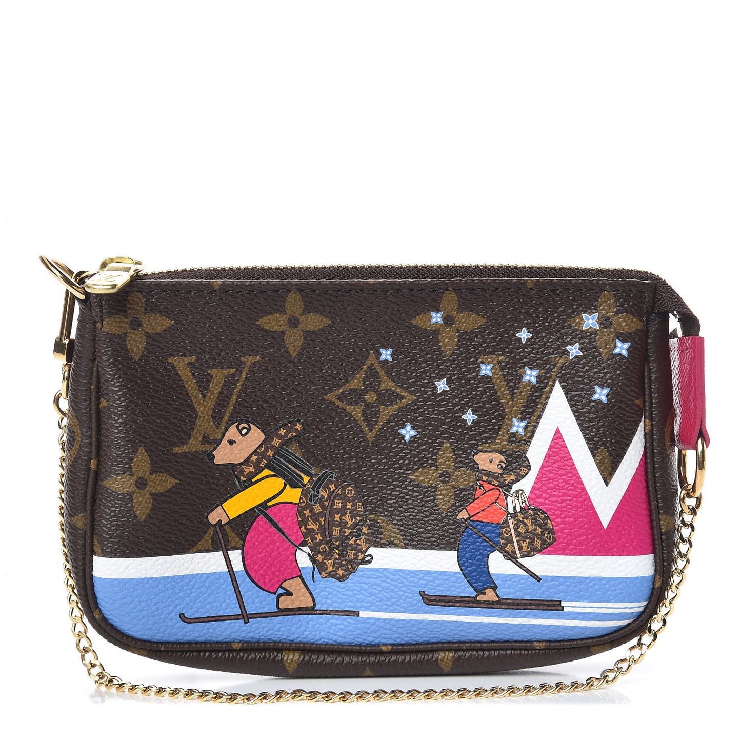 Monogram 2018 Christmas Animation Mini Bears Pochette Accessories