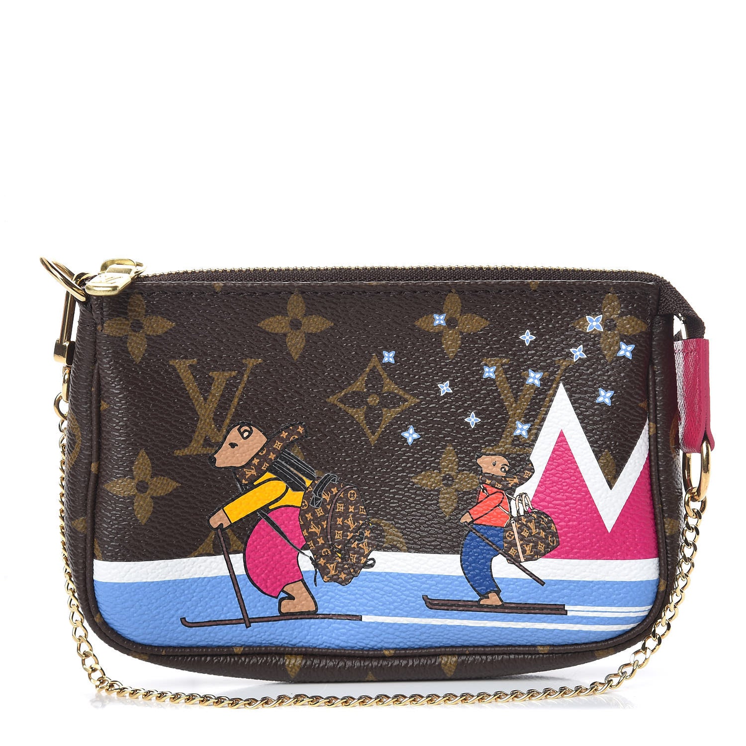 Louis Vuitton Monogram 2018 Christmas Animation Mini Bears Pochette Accessories 1 of 7