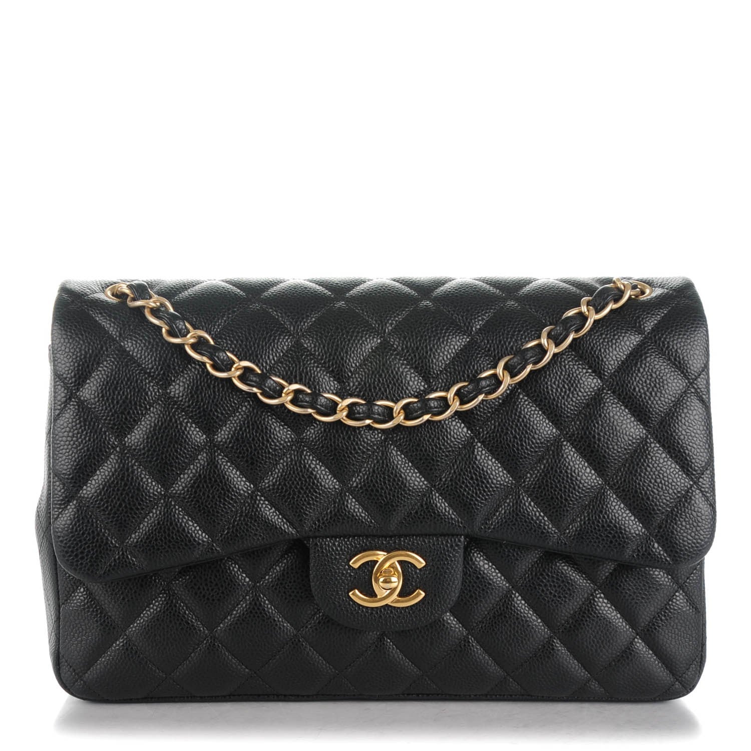 Chanel Caviar Quilted Jumbo Double Flap Black 1 of 9