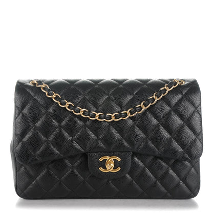 Chanel Caviar Quilted Jumbo Double Flap Black 1 of 9