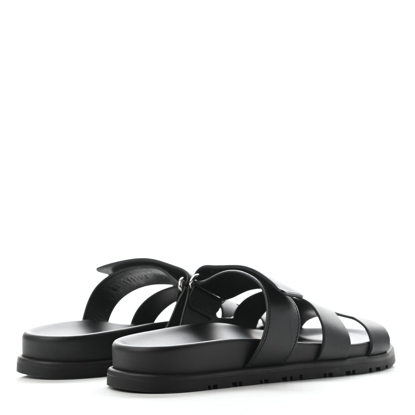 Calfskin Womens Chypre Sandals 38.5 Black