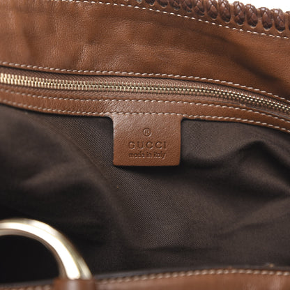 Gucci Calfskin Large Horsebit Chain Hobo Brown 7 of 11