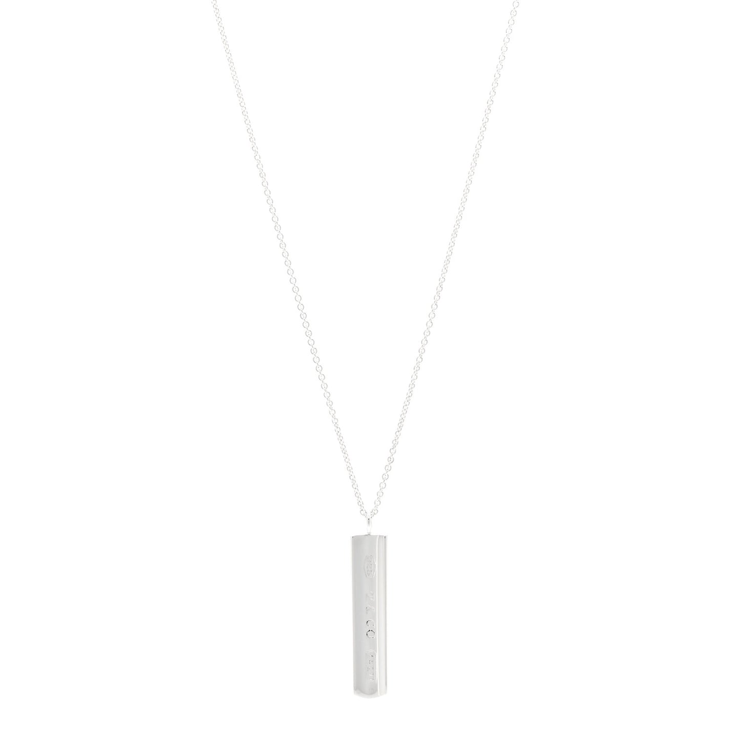 Sterling Silver 1837 Bar Pendant Necklace