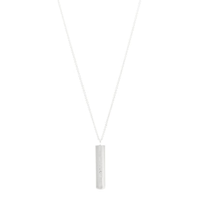 Tiffany Sterling Silver 1837 Bar Pendant Necklace 1 of 6