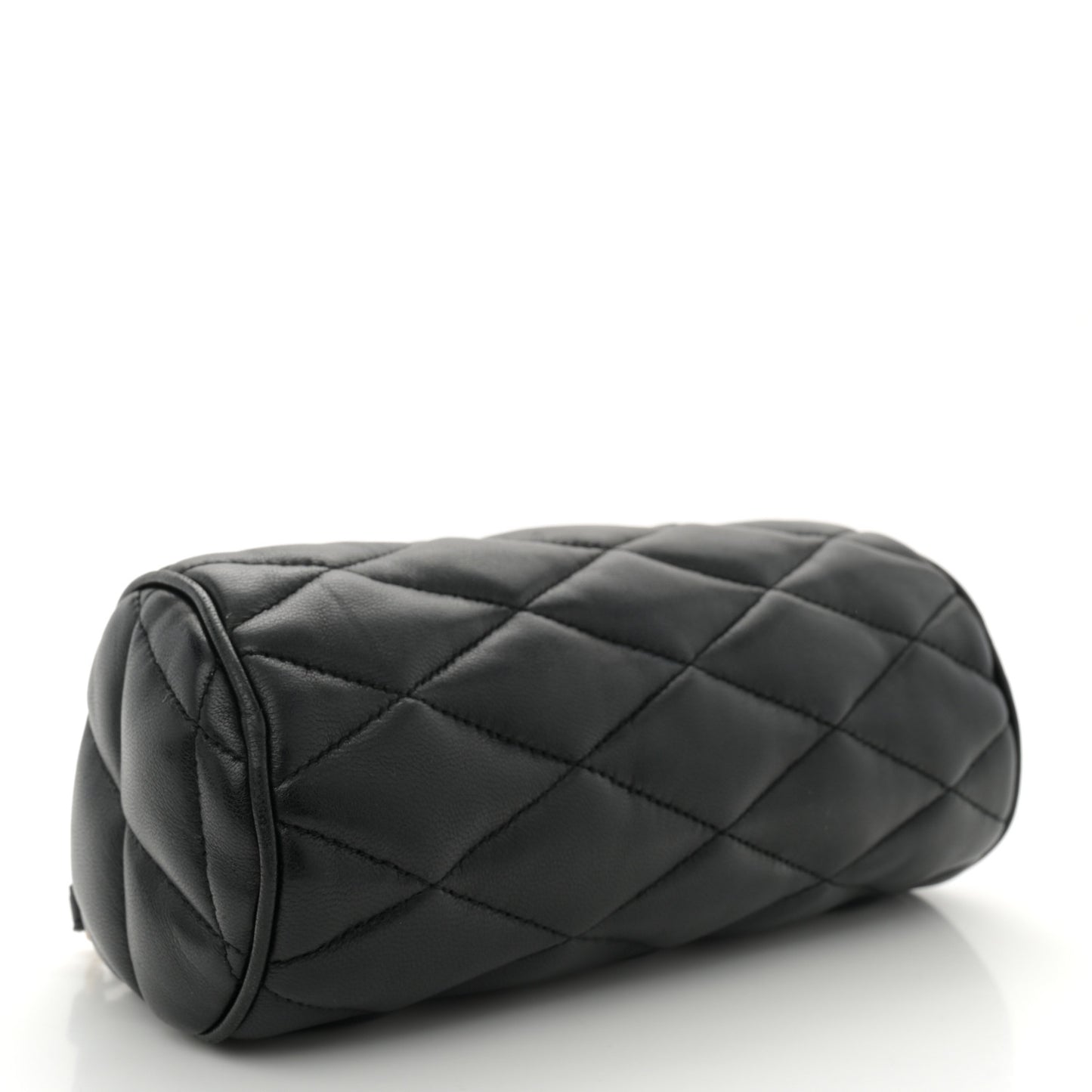 Lambskin Monogram Mini Sade Tube Bag Black