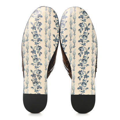Gucci Velvet GG Monogram Crystal Slippers 37 Brown Vintage Cocoa 5 of 8